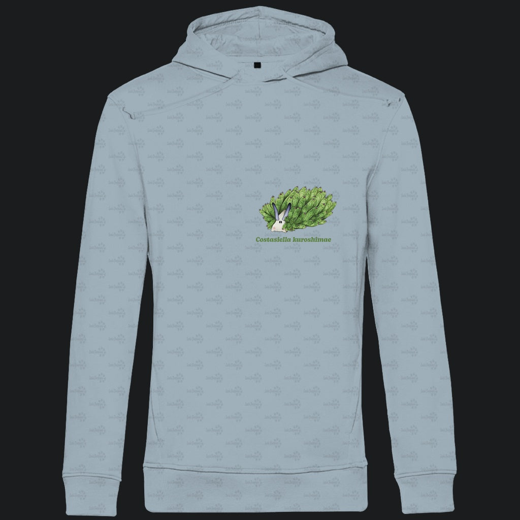 Herren  Bio Hoodie mit Seitentaschen | Blattschaf Leafsheep Costasiella kuroshimae