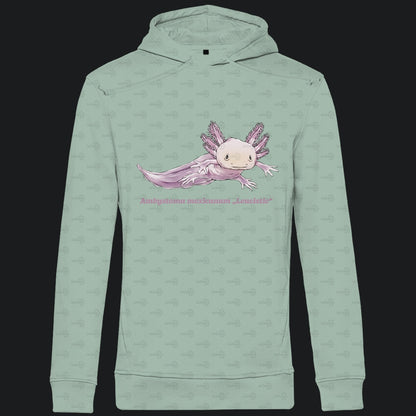 Herren Bio Hoodie mit Seitentaschen | Axolotl Ambystoma mexicanum Leucistic