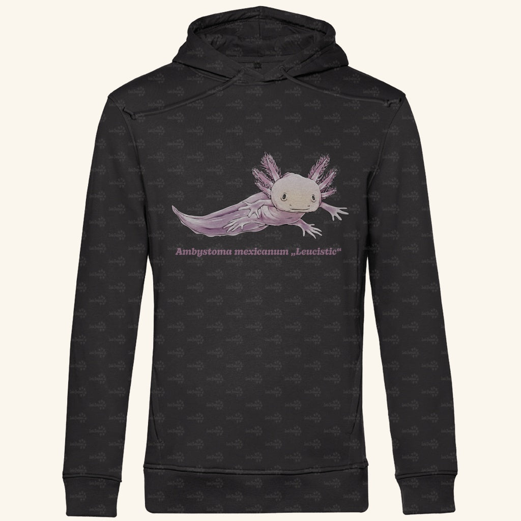 Herren Bio Hoodie mit Seitentaschen | Axolotl Ambystoma mexicanum Leucistic