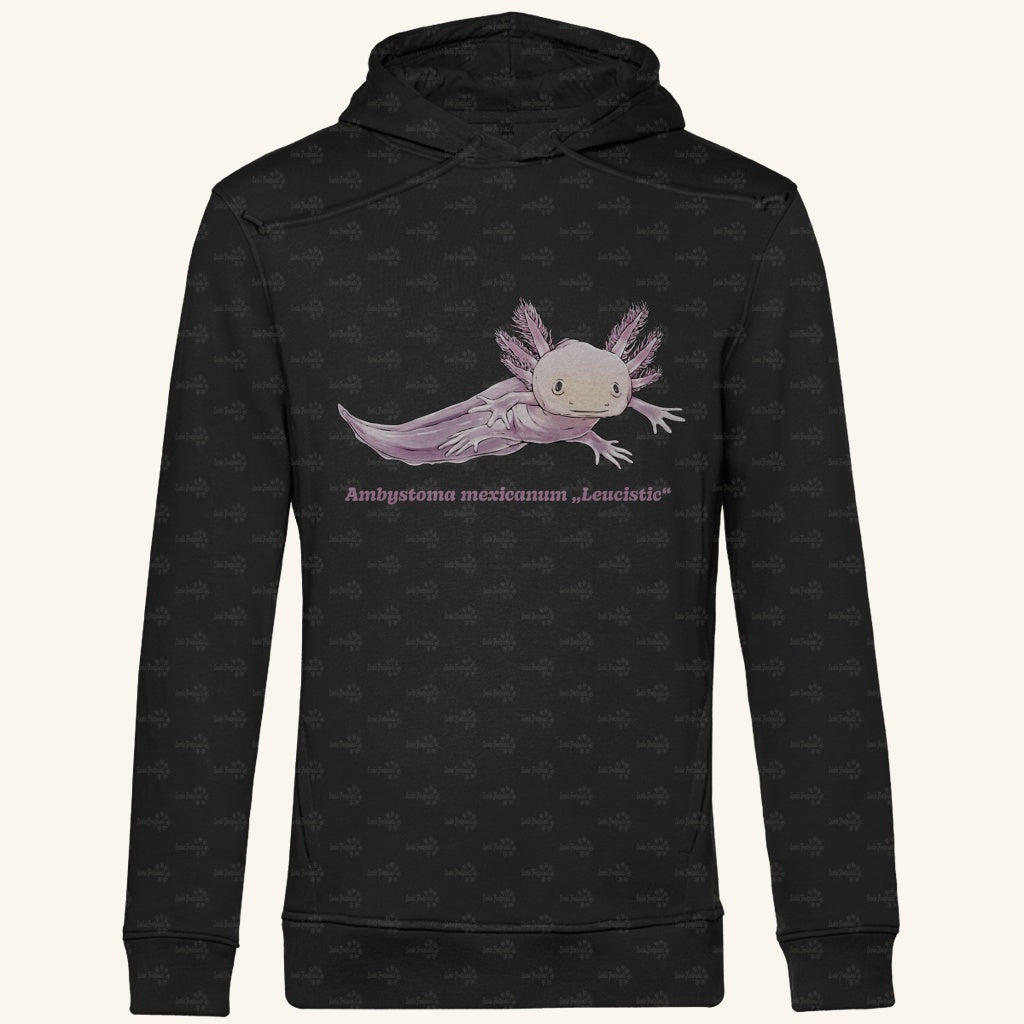 Herren Bio Hoodie mit Seitentaschen | Axolotl Ambystoma mexicanum Leucistic