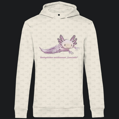 Herren Bio Hoodie mit Seitentaschen | Axolotl Ambystoma mexicanum Leucistic