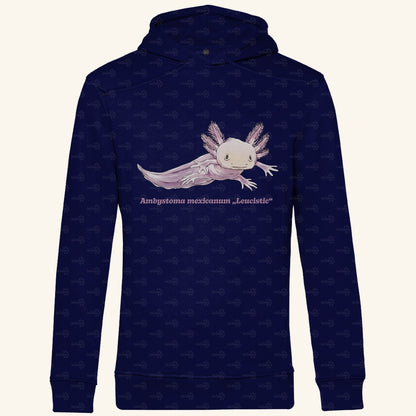 Herren Bio Hoodie mit Seitentaschen | Axolotl Ambystoma mexicanum Leucistic