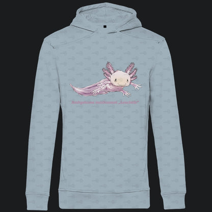 Herren Bio Hoodie mit Seitentaschen | Axolotl Ambystoma mexicanum Leucistic