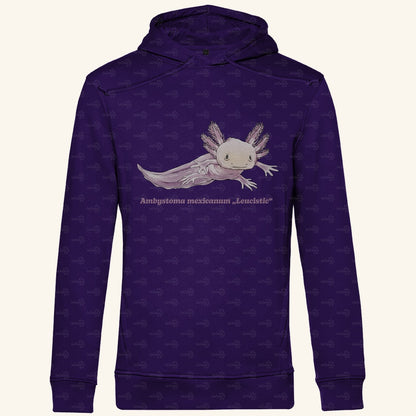 Herren Bio Hoodie mit Seitentaschen | Axolotl Ambystoma mexicanum Leucistic