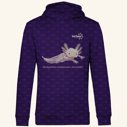 Herren Premium Bio Hoodie | Axolotl Ambystoma mexicanum Leucistic