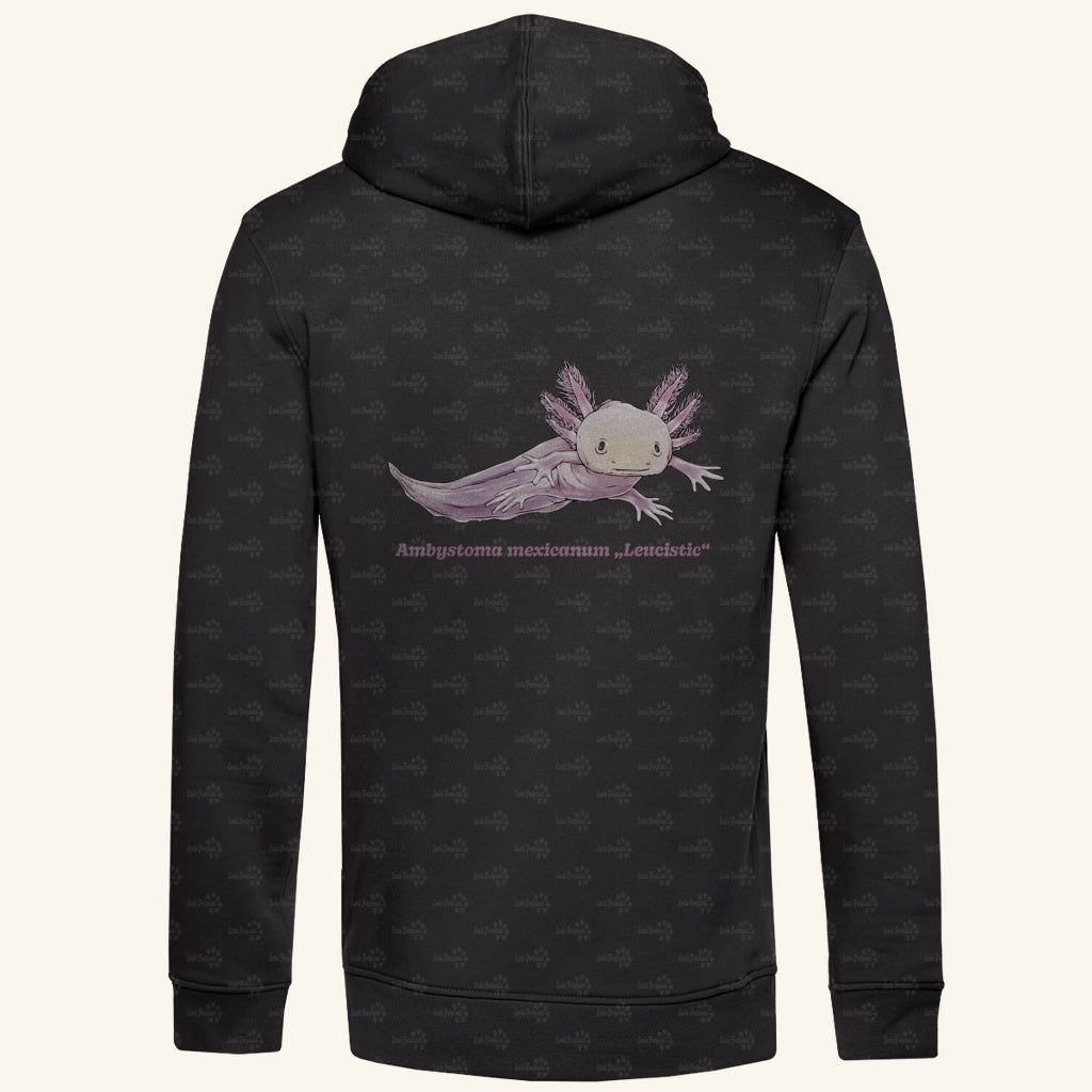 Herren Bio Hoodie mit Seitentaschen | Axolotl Ambystoma mexicanum Leucistic