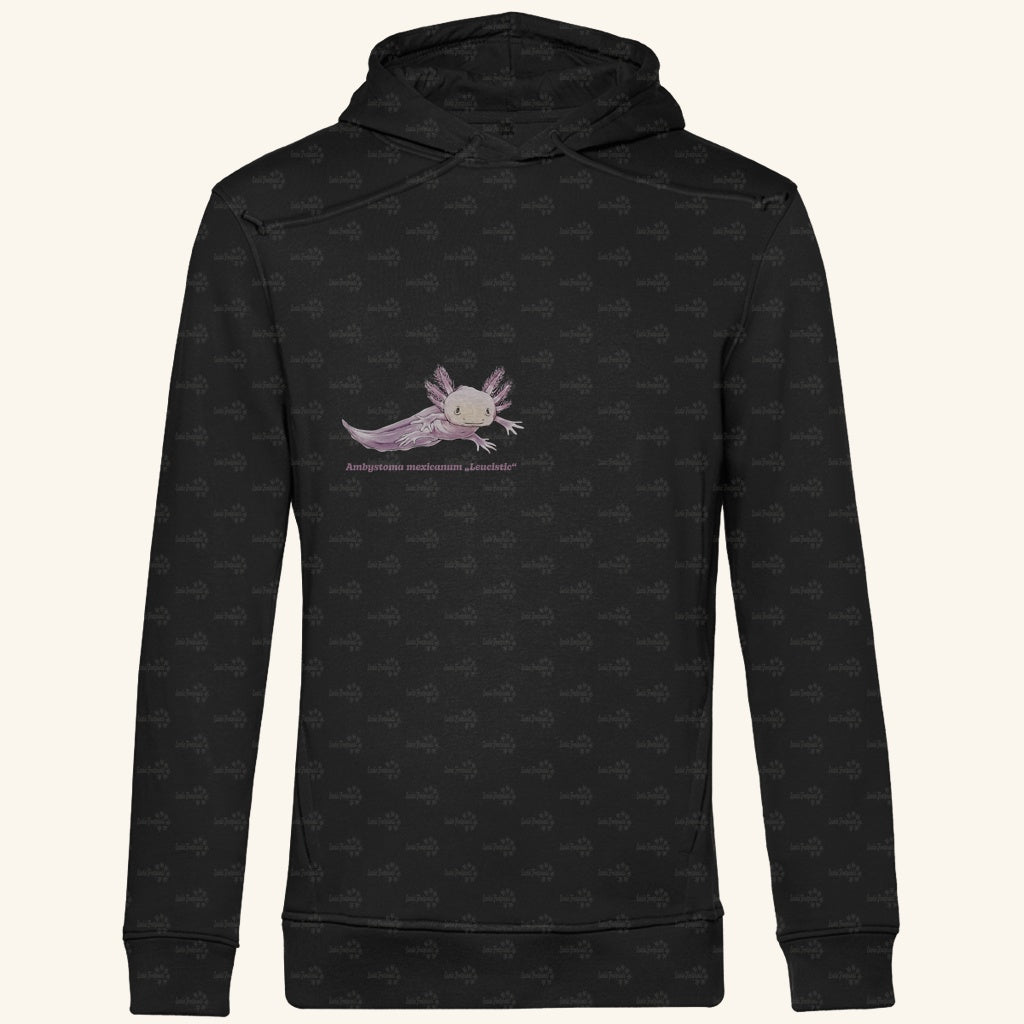 Herren Bio Hoodie mit Seitentaschen | Axolotl Ambystoma mexicanum Leucistic