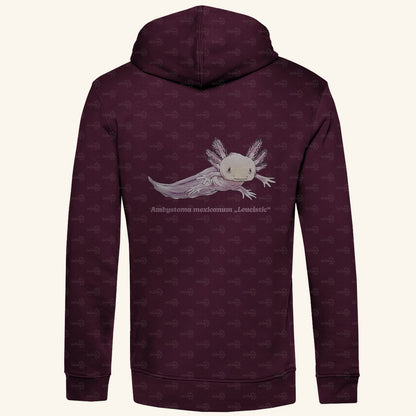 Herren Bio Hoodie mit Seitentaschen | Axolotl Ambystoma mexicanum Leucistic