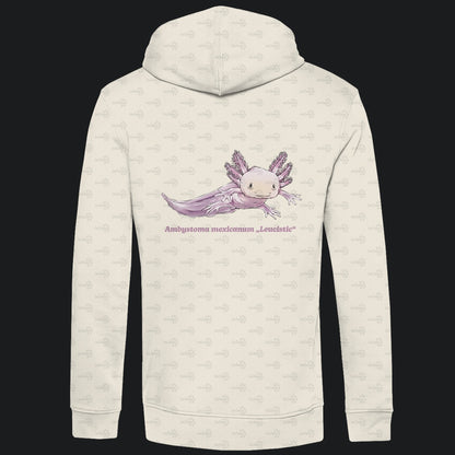 Herren Bio Hoodie mit Seitentaschen | Axolotl Ambystoma mexicanum Leucistic