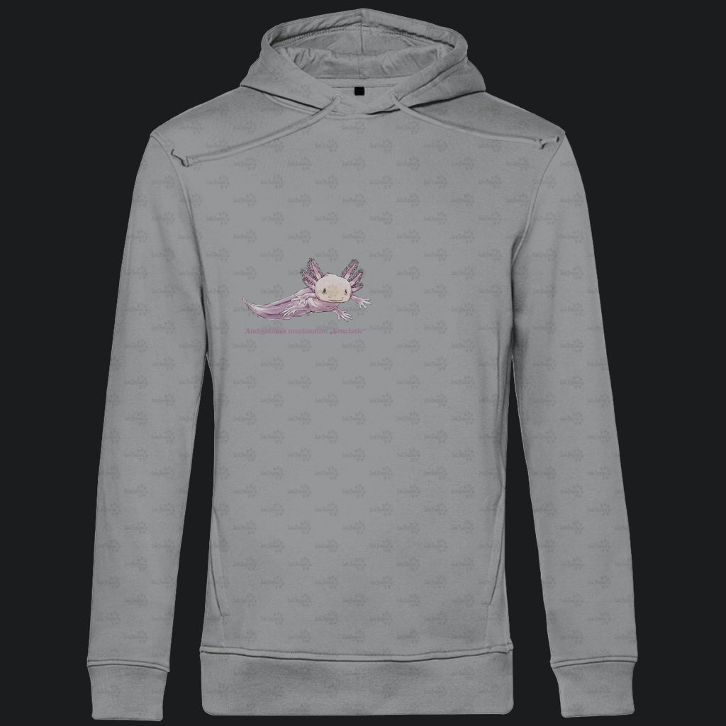 Herren Bio Hoodie mit Seitentaschen | Axolotl Ambystoma mexicanum Leucistic