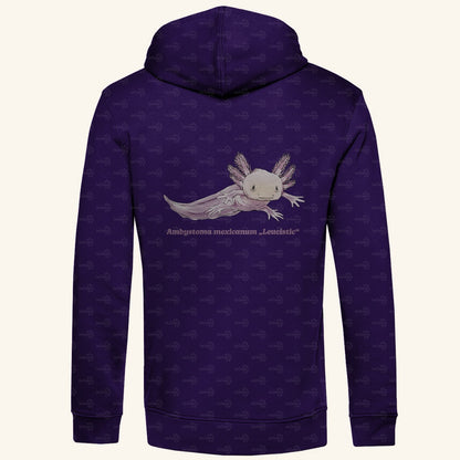 Herren Bio Hoodie mit Seitentaschen | Axolotl Ambystoma mexicanum Leucistic
