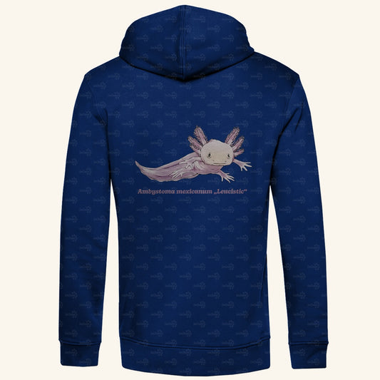 Herren Bio Hoodie mit Seitentaschen | Axolotl Ambystoma mexicanum Leucistic