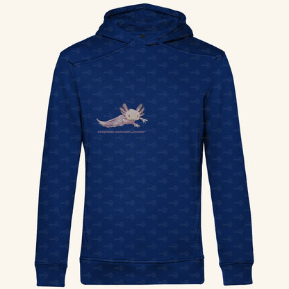 Herren Bio Hoodie mit Seitentaschen | Axolotl Ambystoma mexicanum Leucistic