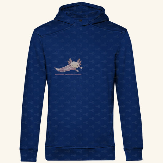 Herren Bio Hoodie mit Seitentaschen | Axolotl Ambystoma mexicanum Leucistic