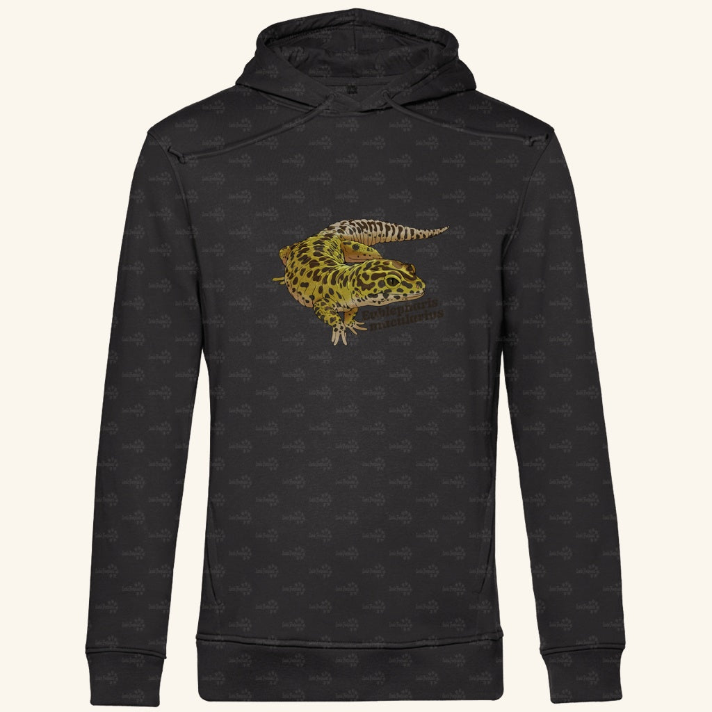 Herren  Bio Hoodie mit Seitentaschen | Leopardgecko Eublepharis macularius