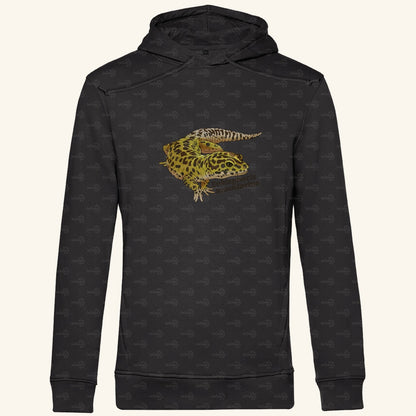Herren  Bio Hoodie mit Seitentaschen | Leopardgecko Eublepharis macularius