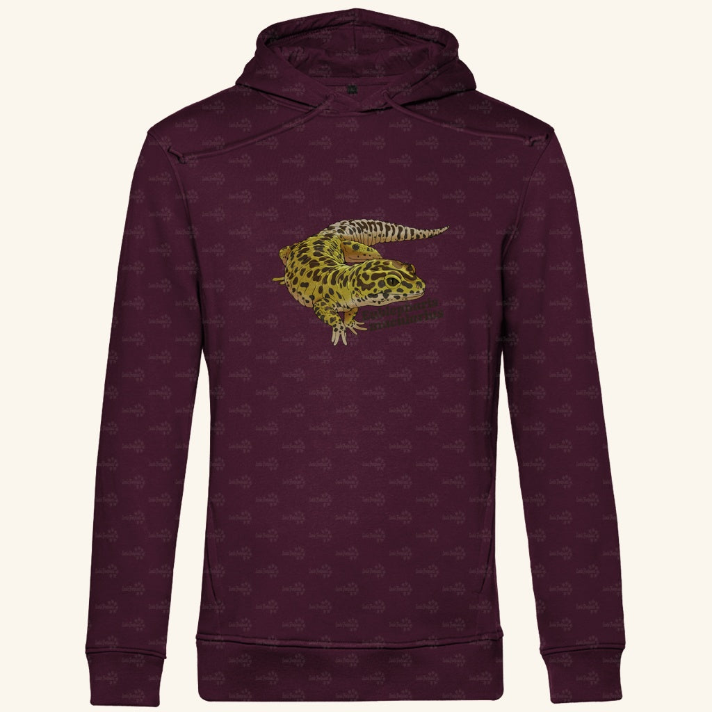 Herren  Bio Hoodie mit Seitentaschen | Leopardgecko Eublepharis macularius