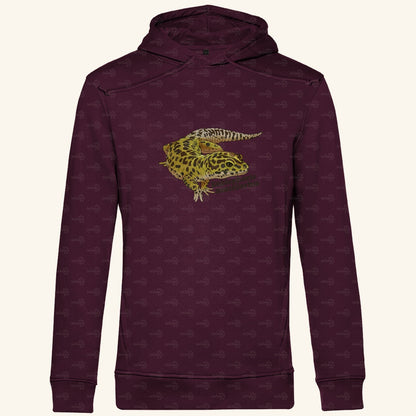 Herren  Bio Hoodie mit Seitentaschen | Leopardgecko Eublepharis macularius