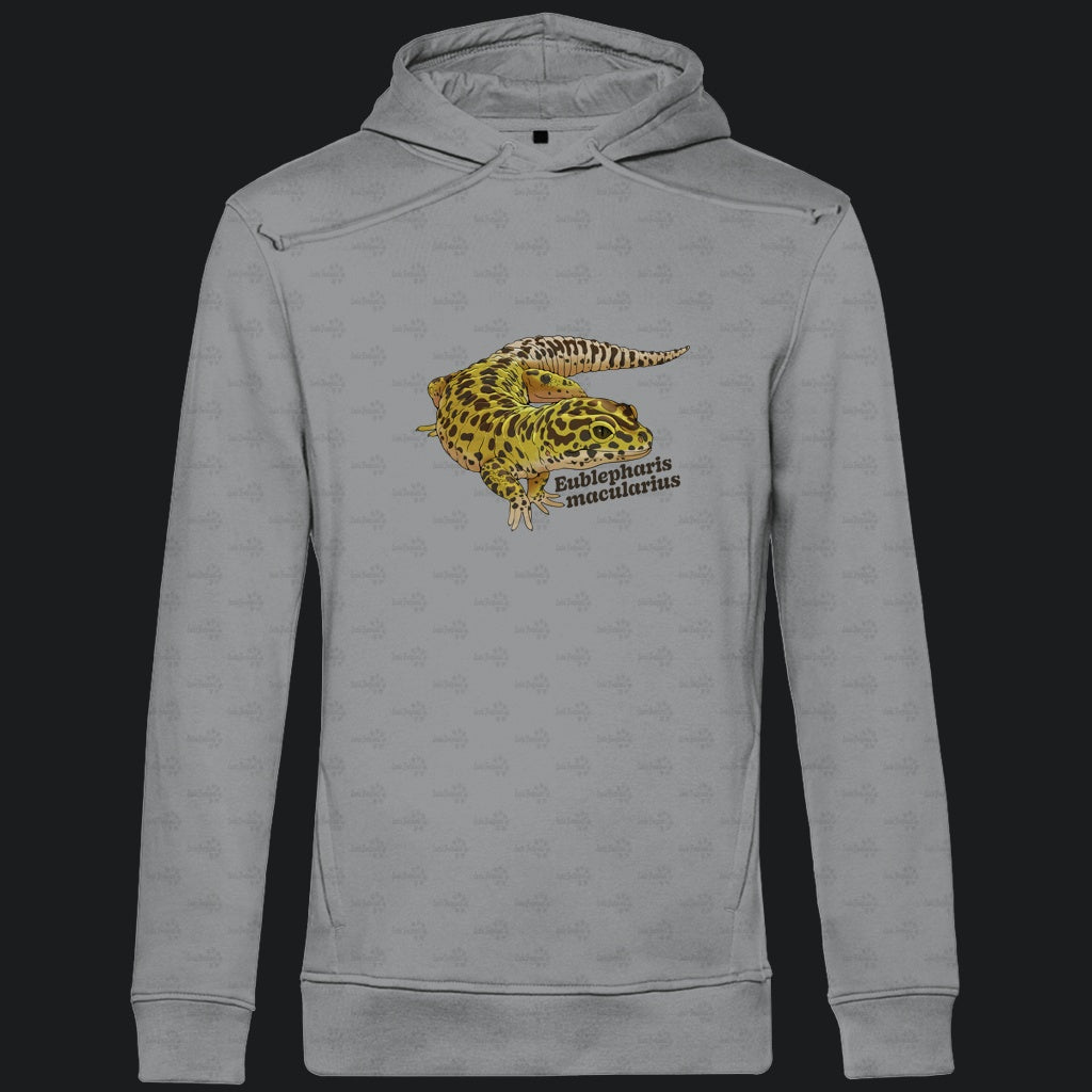 Herren  Bio Hoodie mit Seitentaschen | Leopardgecko Eublepharis macularius
