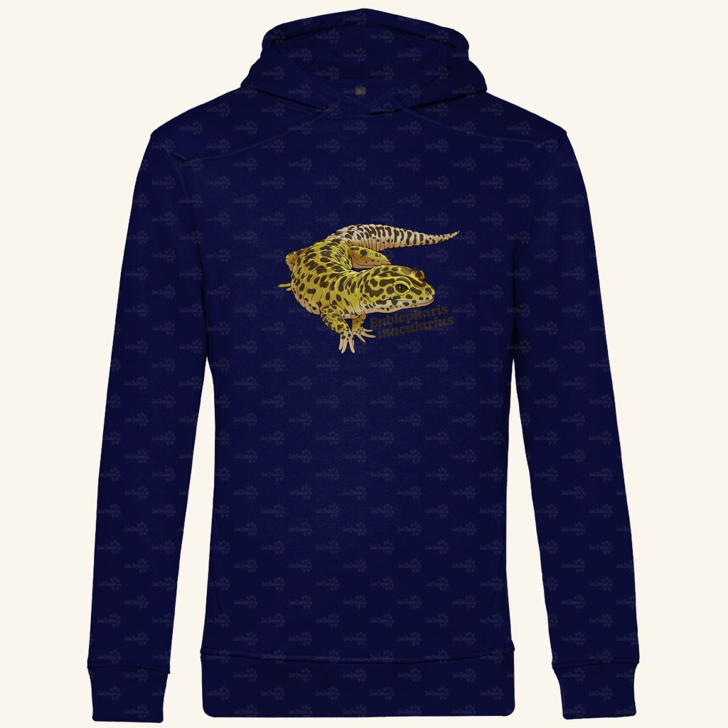 Herren  Bio Hoodie mit Seitentaschen | Leopardgecko Eublepharis macularius