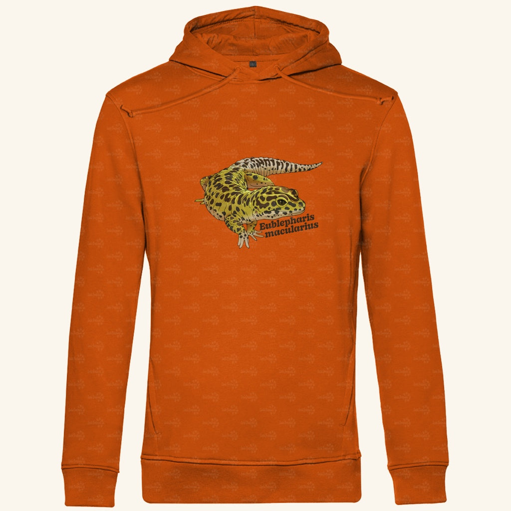 Herren  Bio Hoodie mit Seitentaschen | Leopardgecko Eublepharis macularius