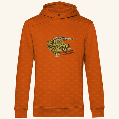 Herren  Bio Hoodie mit Seitentaschen | Leopardgecko Eublepharis macularius
