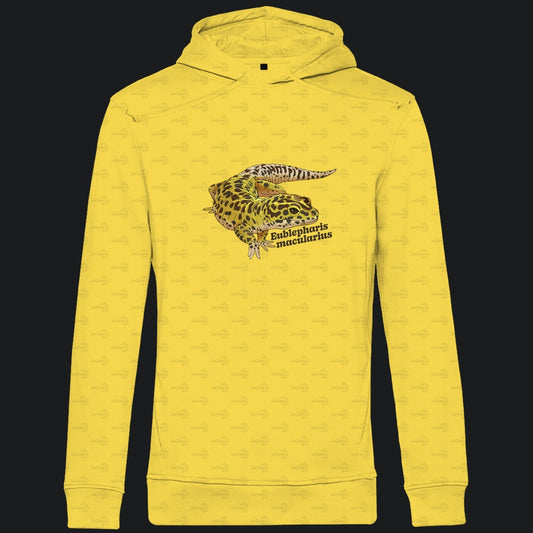 Herren  Bio Hoodie mit Seitentaschen | Leopardgecko Eublepharis macularius