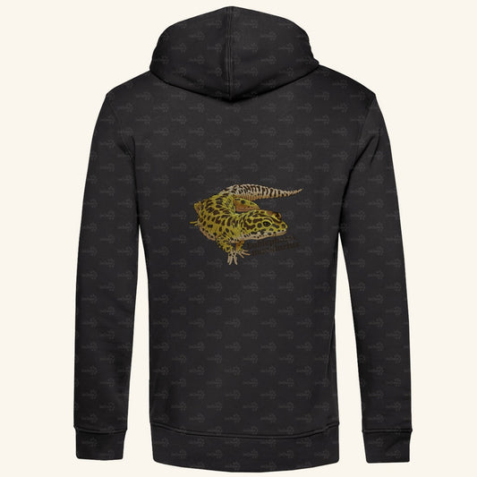 Herren  Bio Hoodie mit Seitentaschen | Leopardgecko Eublepharis macularius