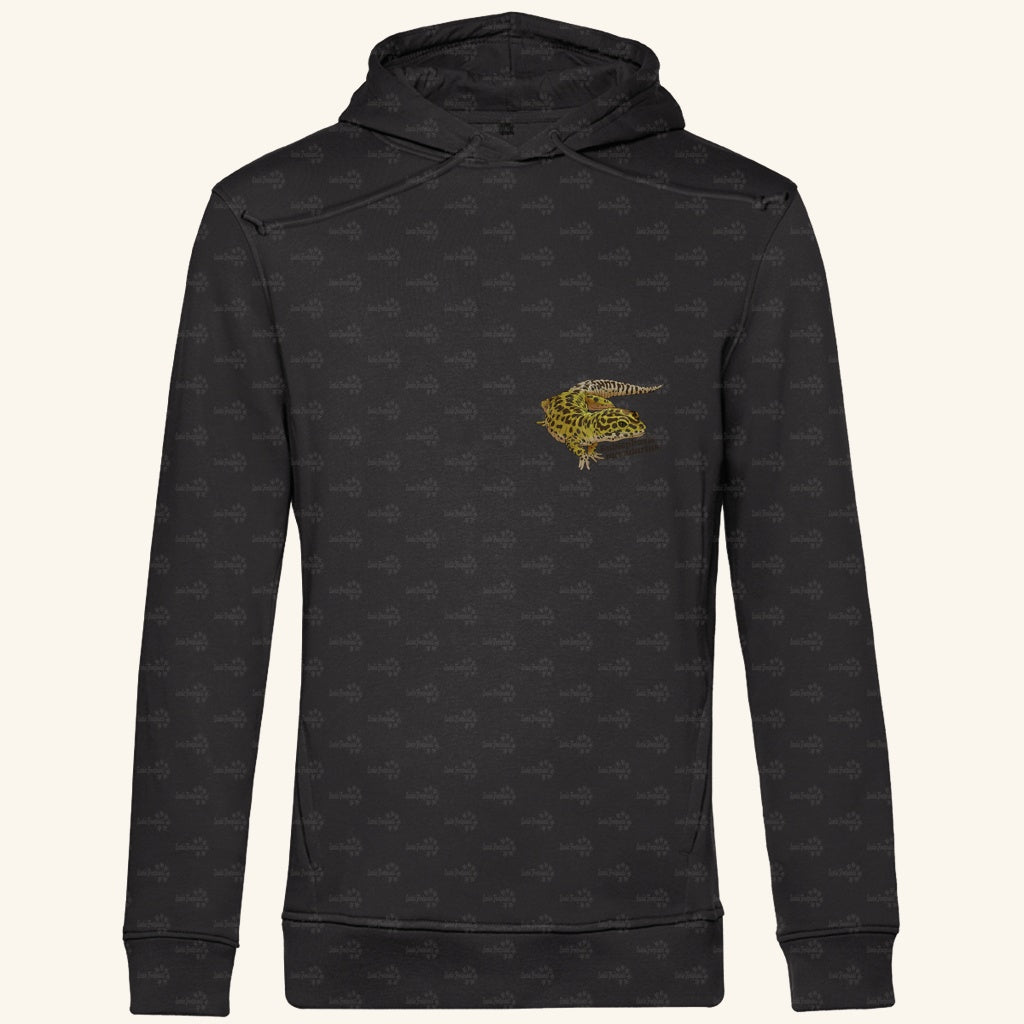 Herren  Bio Hoodie mit Seitentaschen | Leopardgecko Eublepharis macularius
