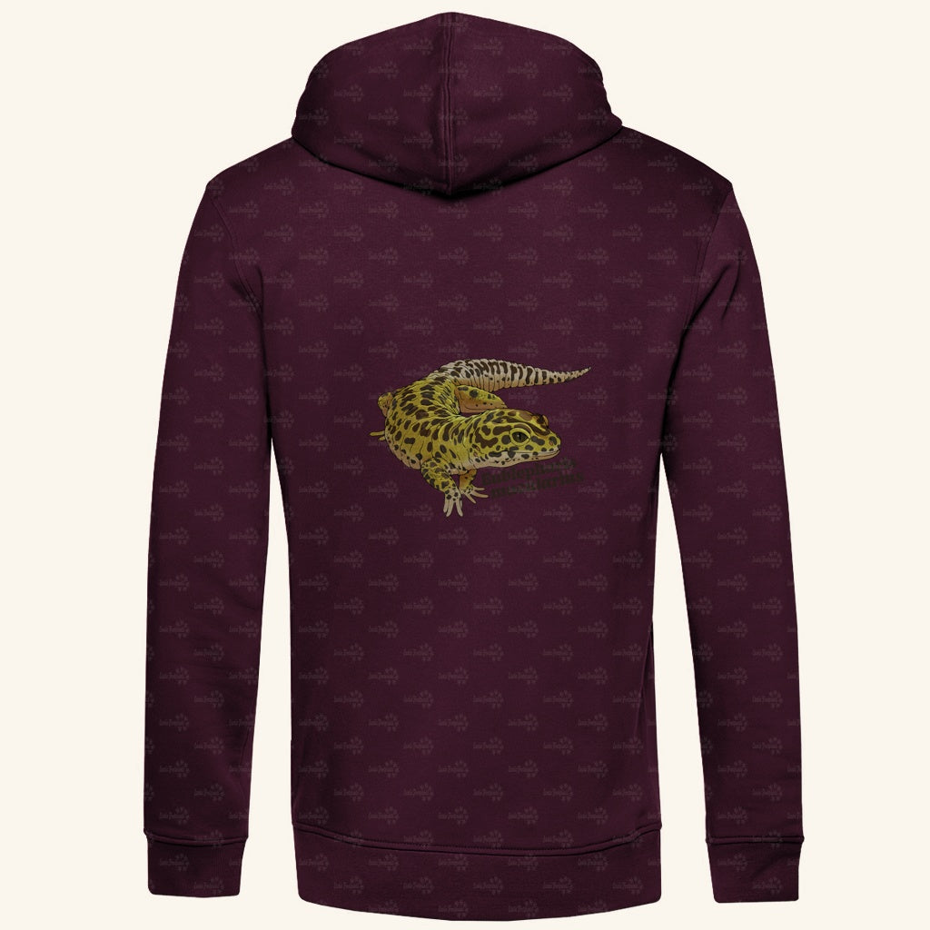 Herren  Bio Hoodie mit Seitentaschen | Leopardgecko Eublepharis macularius