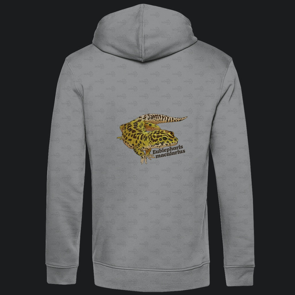 Herren  Bio Hoodie mit Seitentaschen | Leopardgecko Eublepharis macularius