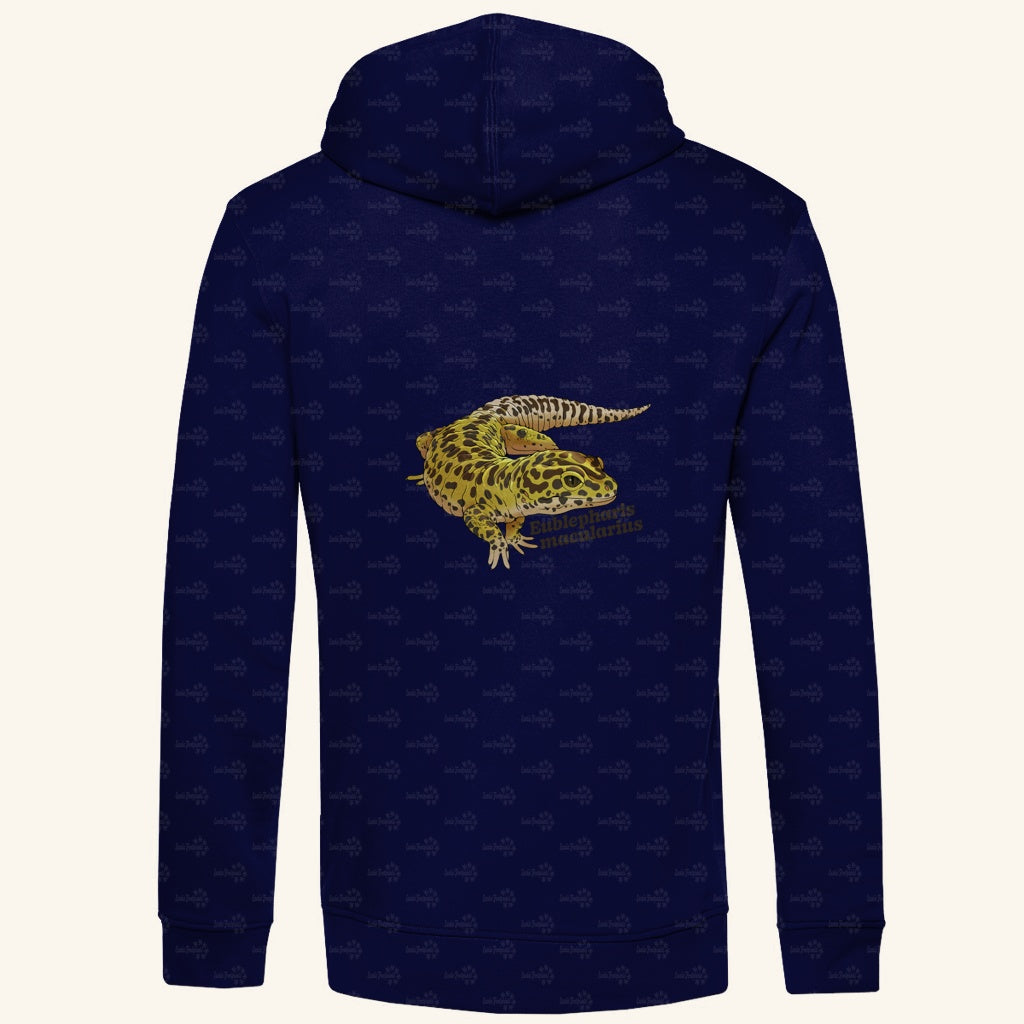 Herren  Bio Hoodie mit Seitentaschen | Leopardgecko Eublepharis macularius
