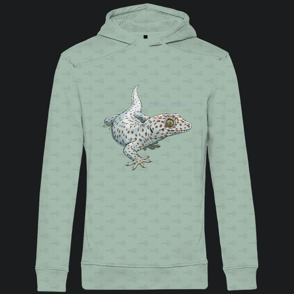 Herren Bio Hoodie mit Seitentaschen | Tokeh Gecko Gekko gecko