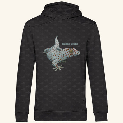 Herren Bio Hoodie mit Seitentaschen | Tokeh Gecko Gekko gecko