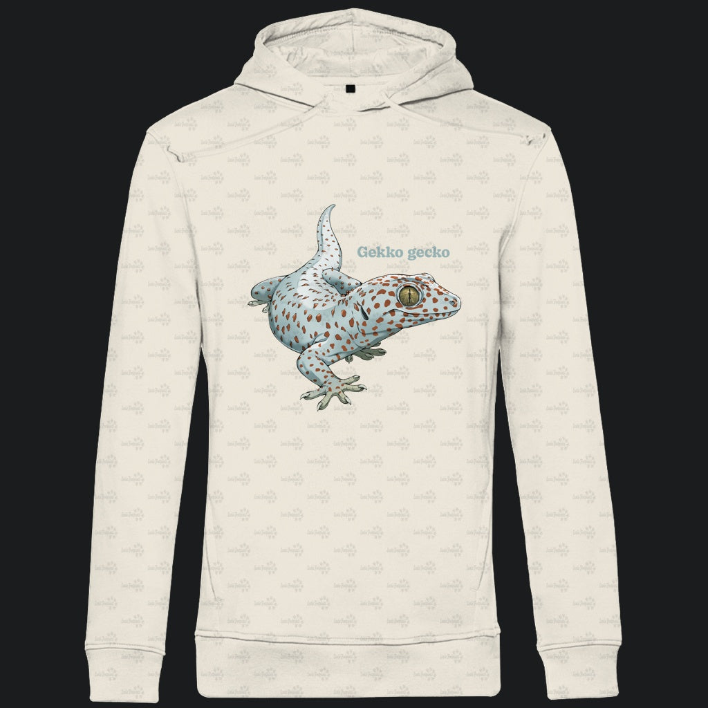 Herren Bio Hoodie mit Seitentaschen | Tokeh Gecko Gekko gecko