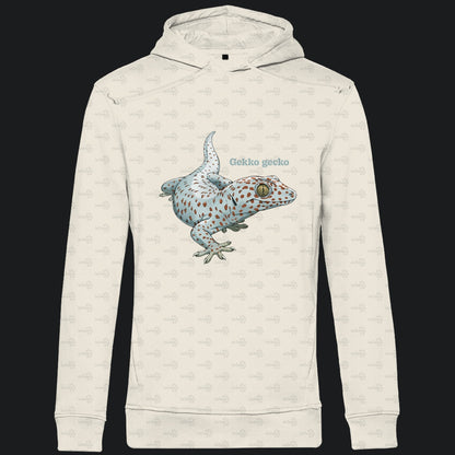 Herren Bio Hoodie mit Seitentaschen | Tokeh Gecko Gekko gecko