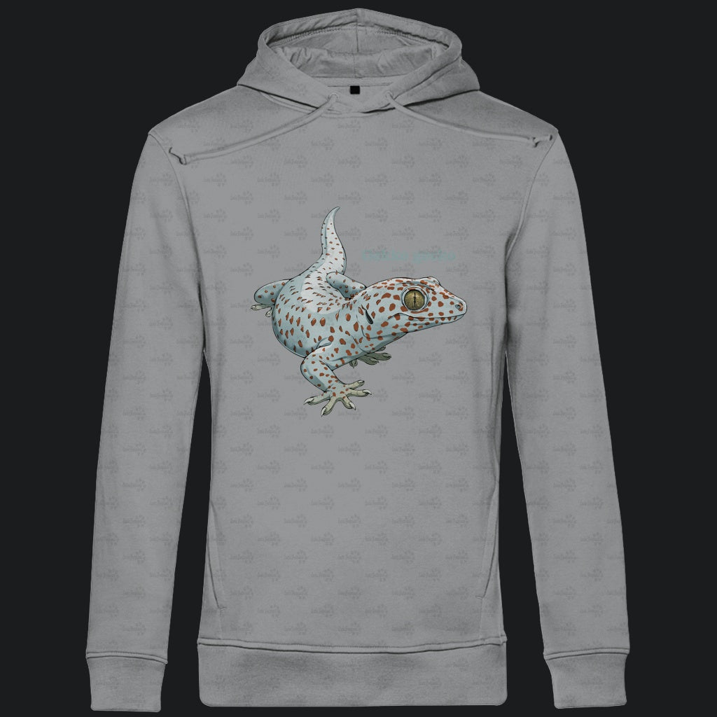 Herren Bio Hoodie mit Seitentaschen | Tokeh Gecko Gekko gecko