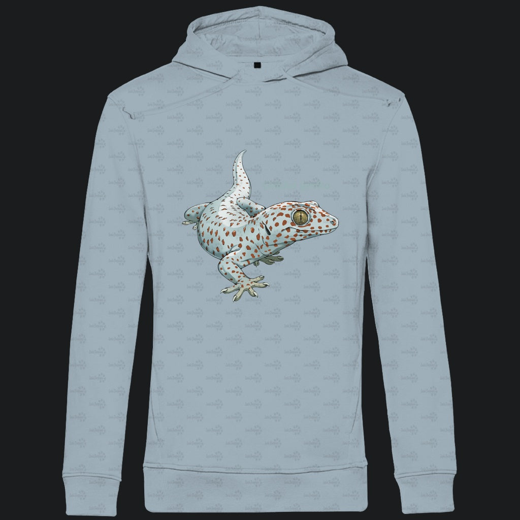 Herren Bio Hoodie mit Seitentaschen | Tokeh Gecko Gekko gecko