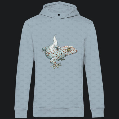 Herren Bio Hoodie mit Seitentaschen | Tokeh Gecko Gekko gecko