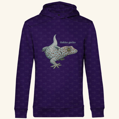 Herren Bio Hoodie mit Seitentaschen | Tokeh Gecko Gekko gecko