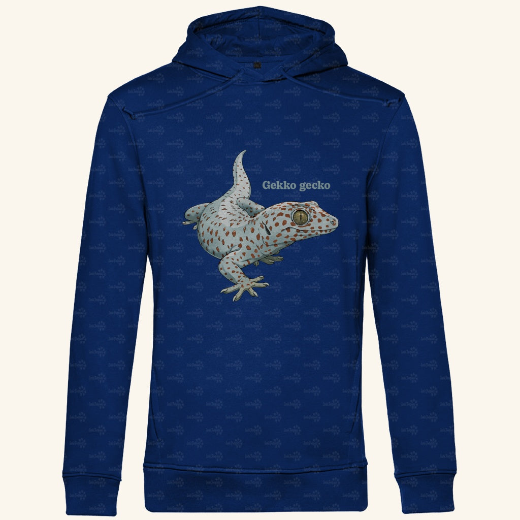 Herren Bio Hoodie mit Seitentaschen | Tokeh Gecko Gekko gecko
