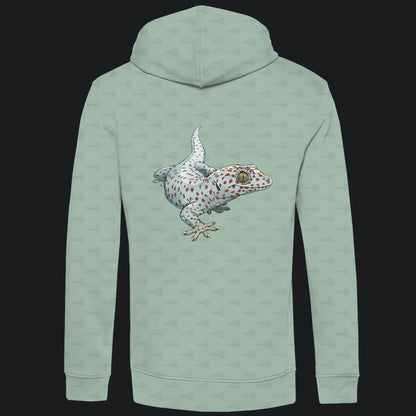 Herren Bio Hoodie mit Seitentaschen | Tokeh Gecko Gekko gecko