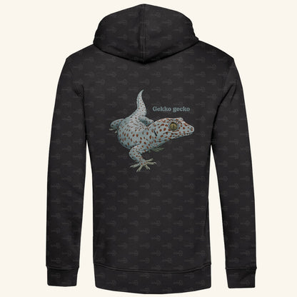 Herren Bio Hoodie mit Seitentaschen | Tokeh Gecko Gekko gecko