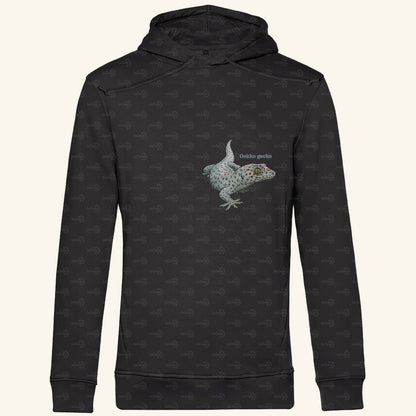 Herren Bio Hoodie mit Seitentaschen | Tokeh Gecko Gekko gecko