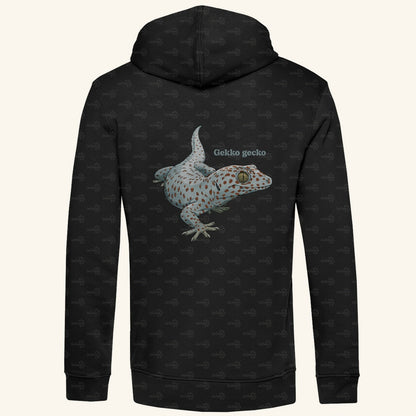 Herren Bio Hoodie mit Seitentaschen | Tokeh Gecko Gekko gecko