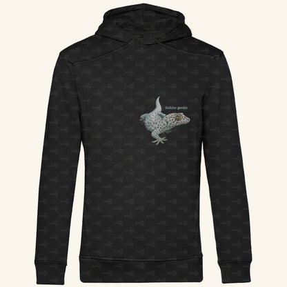 Herren Bio Hoodie mit Seitentaschen | Tokeh Gecko Gekko gecko