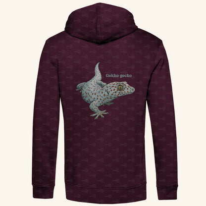 Herren Bio Hoodie mit Seitentaschen | Tokeh Gecko Gekko gecko