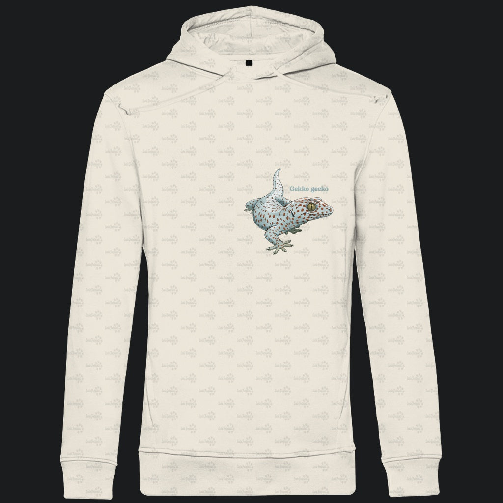 Herren Bio Hoodie mit Seitentaschen | Tokeh Gecko Gekko gecko