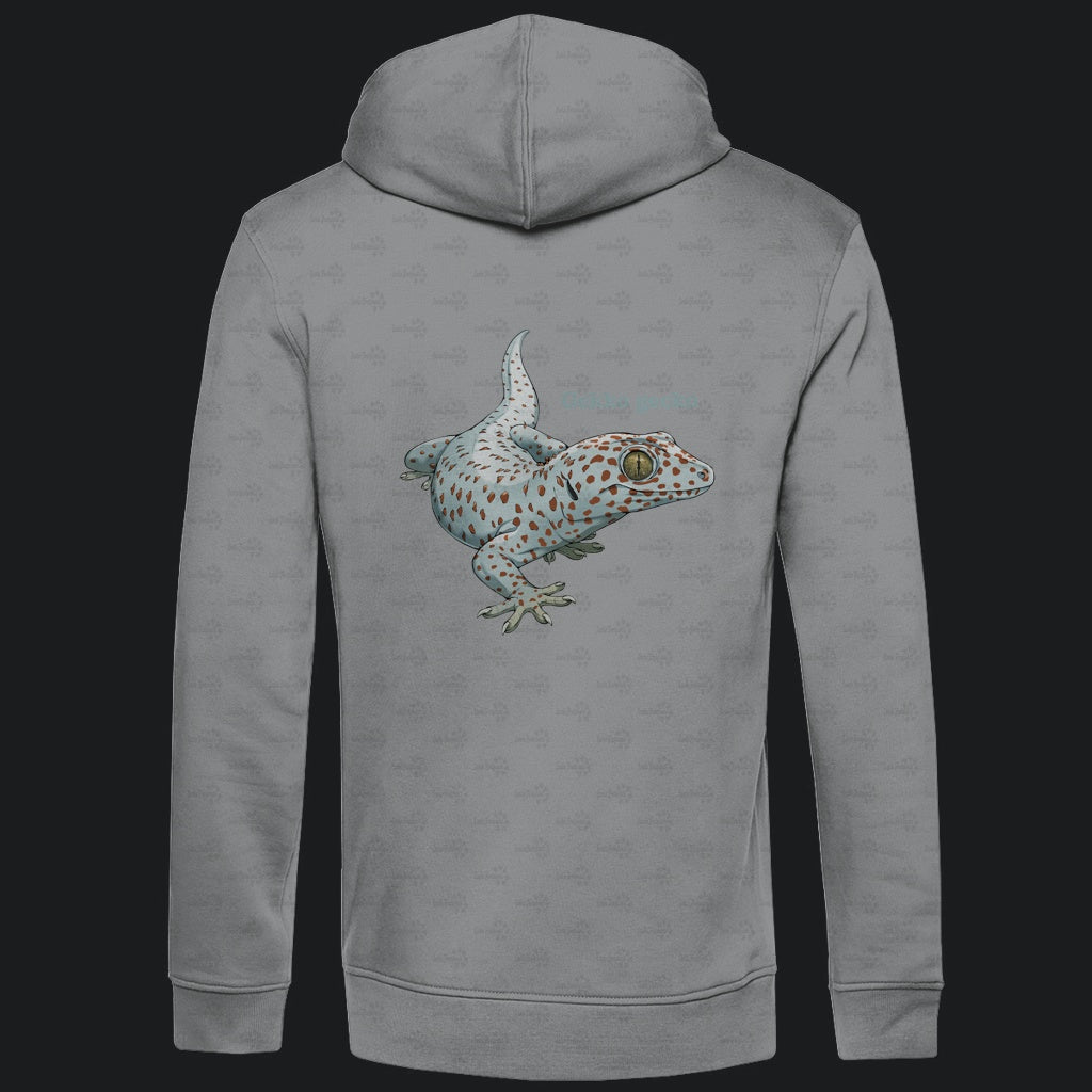 Herren Bio Hoodie mit Seitentaschen | Tokeh Gecko Gekko gecko
