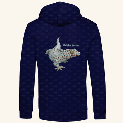 Herren Bio Hoodie mit Seitentaschen | Tokeh Gecko Gekko gecko